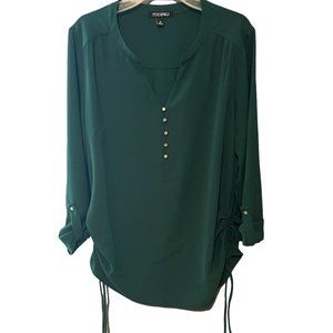 Green Bloused button shirt